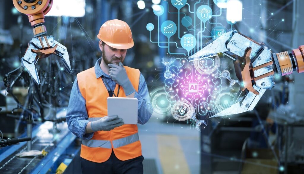 La formazione professionale del futuro dovrà essere adeguata a operai costretti a interagire con l'ambiente sempre più tecnologico della smart factory. Nella foto, un operaio al lavoro in una fabbrica intelligente.