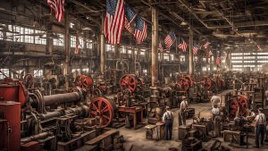 L'invenzione della macchina a vapore rappresenta una delle svolte più importanti nell'evoluzione storica dell'automazione industriale. Nella foto, un'immagine AI di una fabbrica nel periodo della prima rivoluzione industriale.