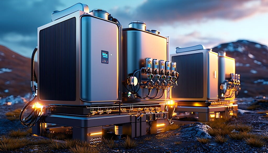 Dal punto di vista energetico e sostenibile, le celle a combustibile rappresentano una vera e propria svolta. Nella foto, diverse celle a combustibile per produrre energia con reazioni elettrochimiche derivate da materiali gassosi.