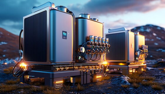 Dal punto di vista energetico e sostenibile, le celle a combustibile rappresentano una vera e propria svolta. Nella foto, diverse celle a combustibile per produrre energia con reazioni elettrochimiche derivate da materiali gassosi.